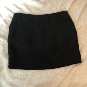 Black mini skirt